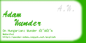 adam wunder business card